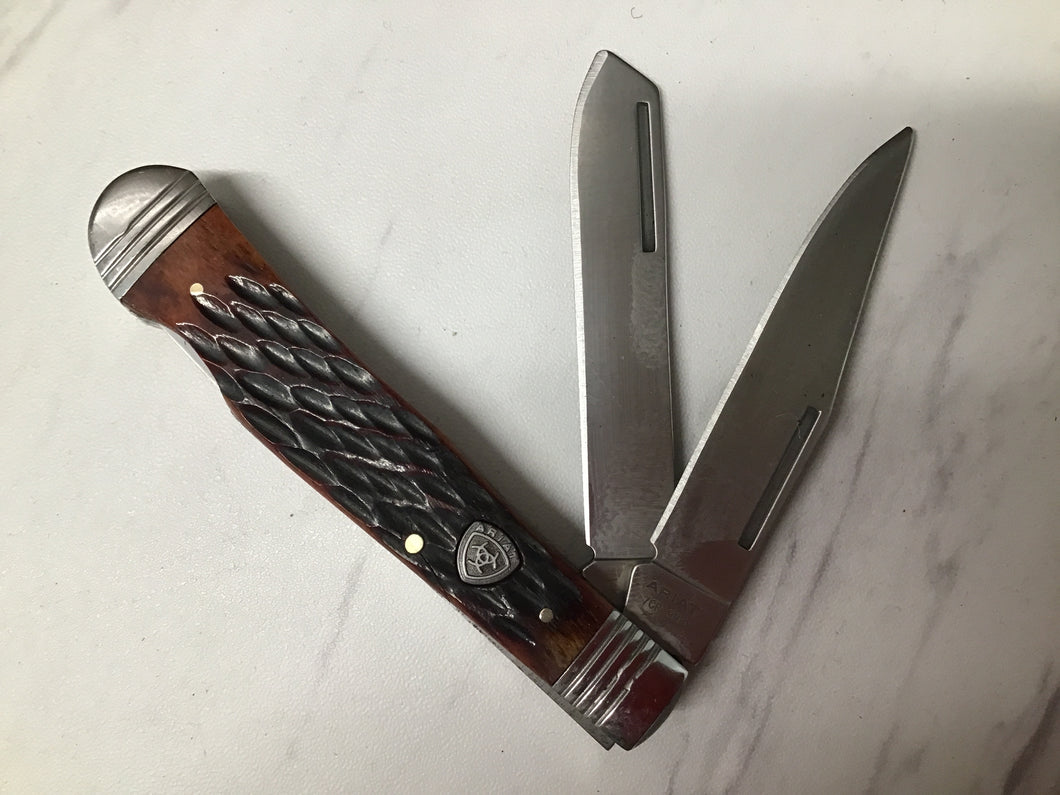 Ariat Blade Folding Knife - Brown