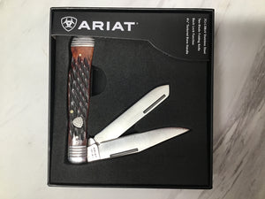 Ariat Blade Folding Knife - Brown