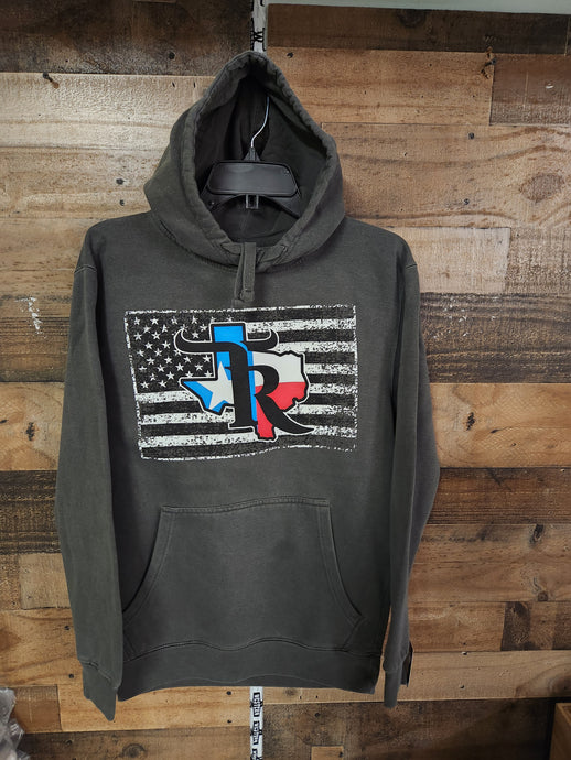 TR Unisex Federal Hoodie and USA Flag - Dark Grey