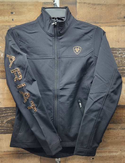 Ariat Women's New Team Softshell Jacket - Black/Leopard